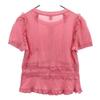 LOUIS VUITTON made in Italy Short sleeve Frill Cut M Pink Women Used
