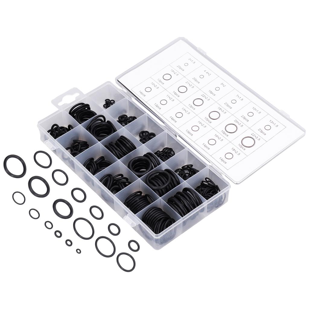 279 szt. Zestaw uszczelek O-ring do hydrauliki Gumowy odporny na zużycie Zestaw asortymentowy O-ringów do samochodów