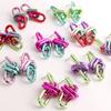 New Goth Metallic Pink Blue Acrylic Drop Earrings for Women Vintage Long Chain Dangle Earrings Hip Hop Punk Party Jewelry Gifts