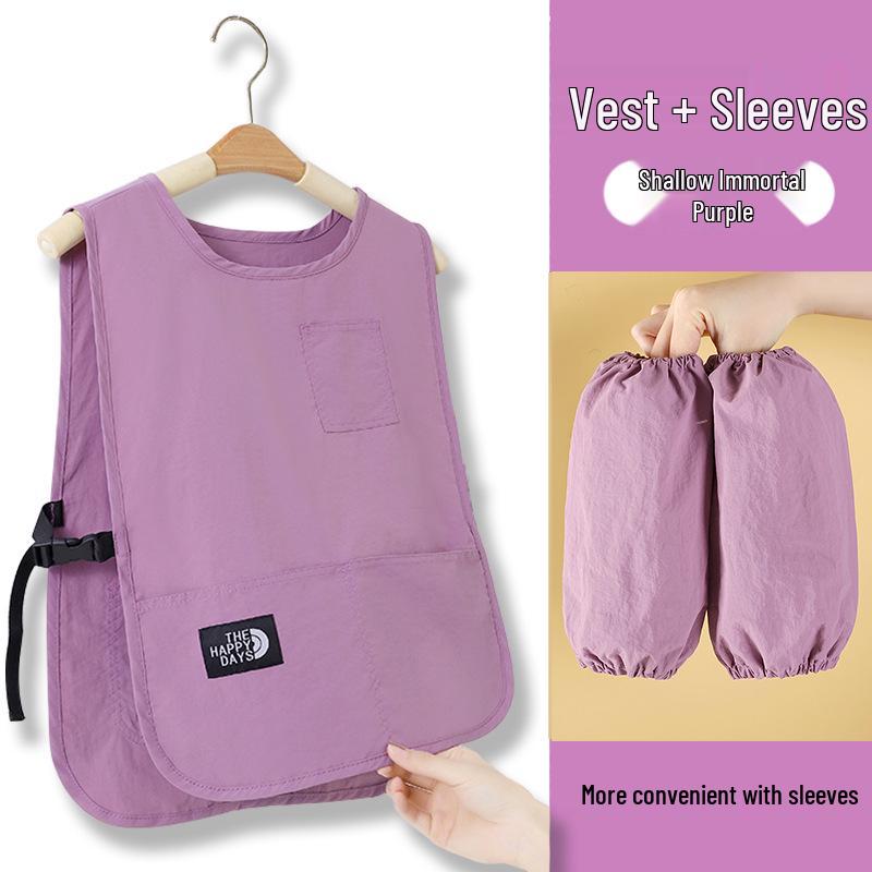 Grembiule Gilet per Bambini: Grembiule da Pittura per Bambini, Antimacchia, Impermeabile, per Calligrafia e Pasti della Scuola Primaria.