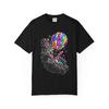 Hot Air Balloon Storm Cloud T-Shirt Black Front Print Comfort Colors 1717
