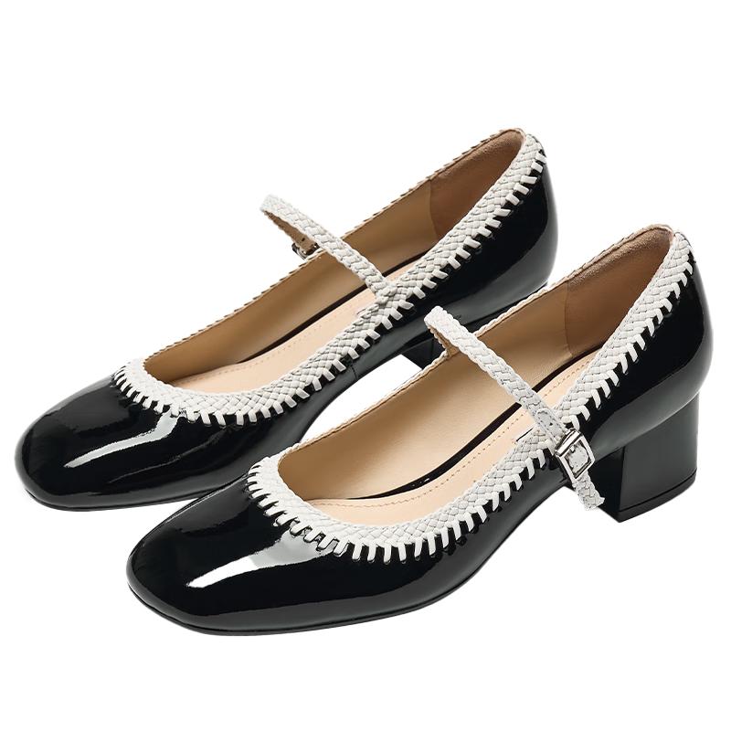 73Hours Women s Fashion Square Heel Mary Jane Shoes EU 38