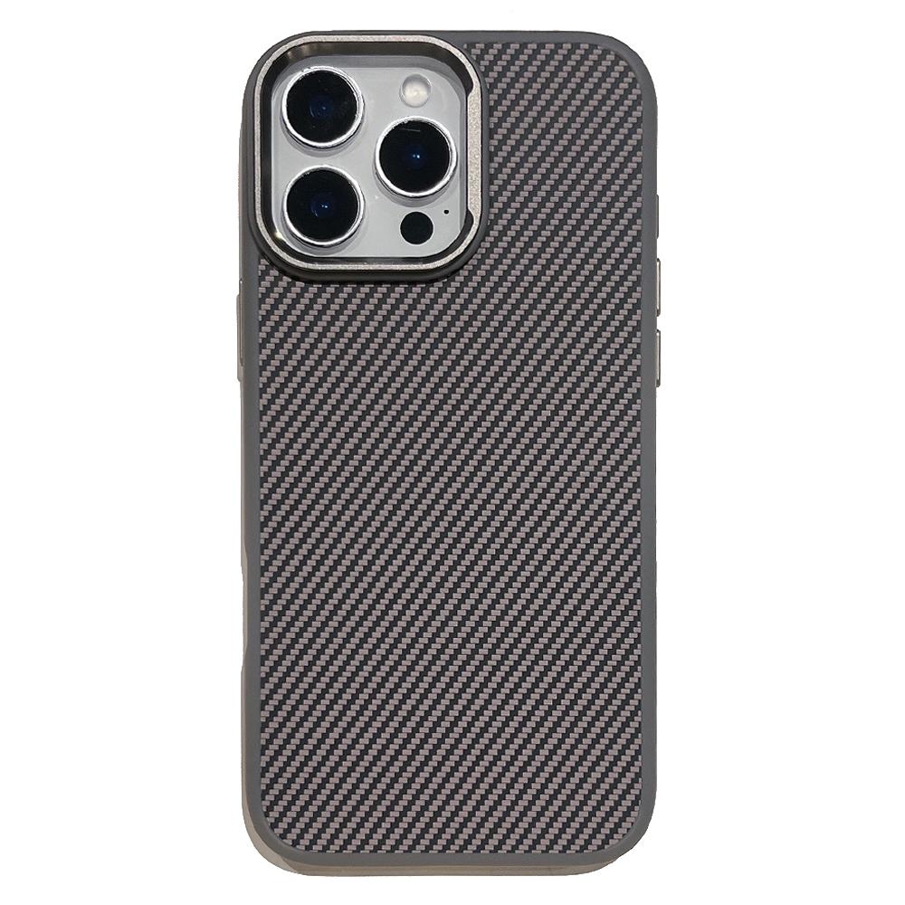 For iPhone 16 Pro Case Compatible with MagSafe PC + TPU Phone Back Cover Carbon Fiber Texture