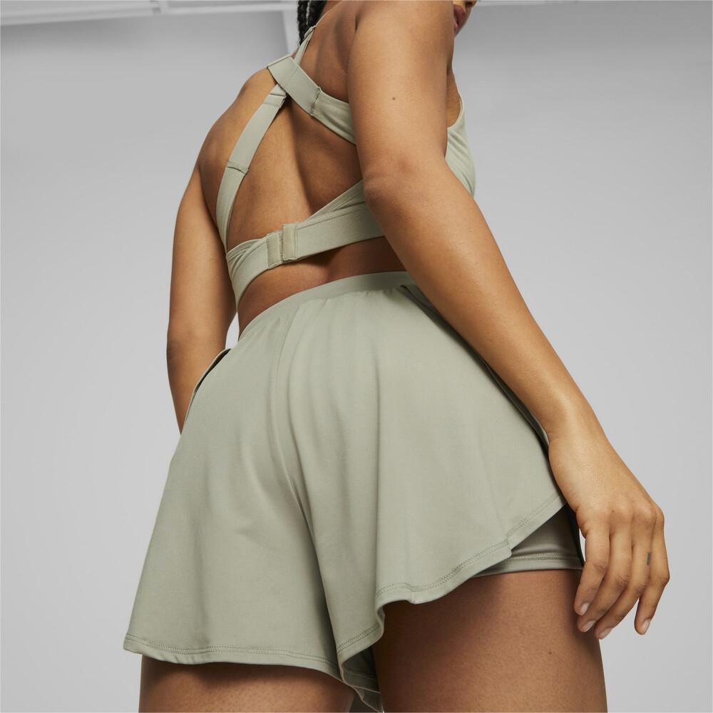 Puma Yoga Series Solid Color Casual Mid-Rise Sports Shorts Women Shorts Light-Green 523175-90