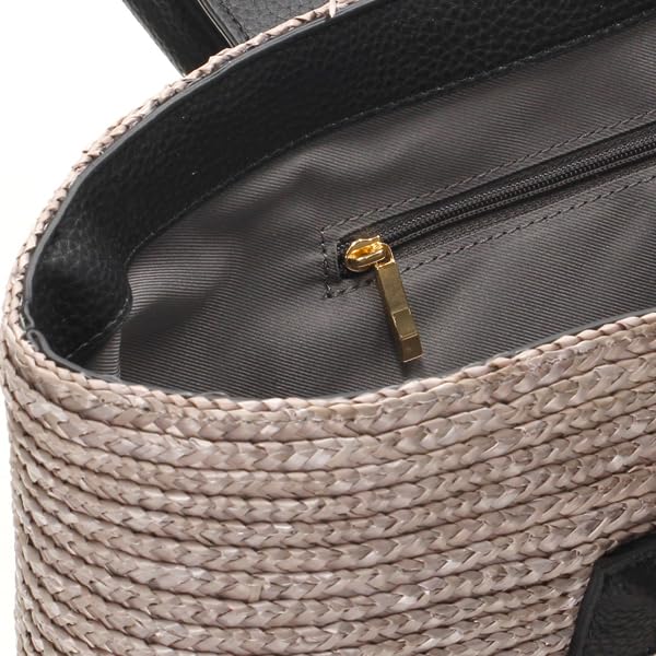 Labagagerie Tote Bag, Flap Basket Tote Bag B007102, Ivory (33)