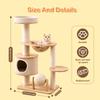 Integrated Cat Nest Jumping Platform Stable Climbing Frame Scratching Post Breathable Cat House Pet Supplies for Multi Cats