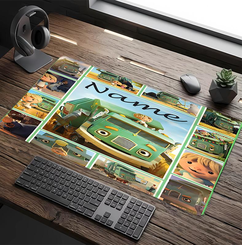 Customizable Name Trash Truck Pattern Gaming Mouse Pad-Non Slip Rubber Base,Perfect Gamers,Esports,Ideal Gift Gaming Enthusiasts