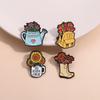 Romantic Flower Series Enamel Pin Cartoon Anime Series Brooches For Women Lapel Clothing Badge On Backpack Fashion Jewelry Gifts