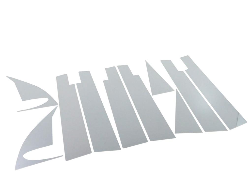 BRIGHTZ Plated Pillar Panel Covers for T31 Set with Standard 4703 Ultra-Mirror X-Trail (10-Piece Visors) [PIL-SIL-123]