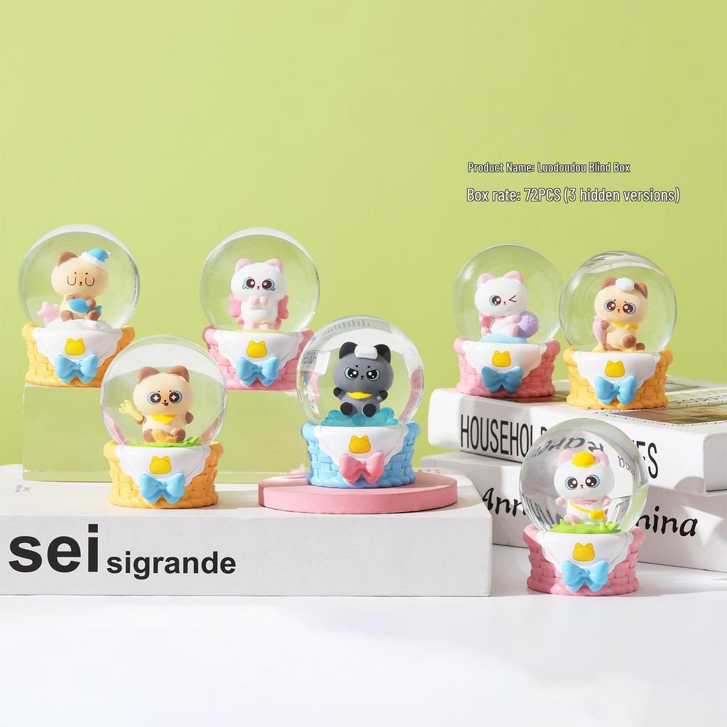 Trendy Cat Sparkling Soda Toy Blind Box – Colorful & Cute Cat Ornaments for Home or Office Décor