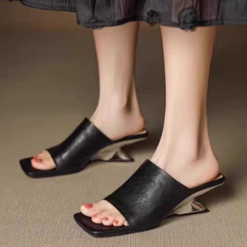 

Designer Summer New 2025 Women Slippers High Heels Sandals Party Heeled Shoes Brand Dress Woman Pumps Sandalias De Mujer 40