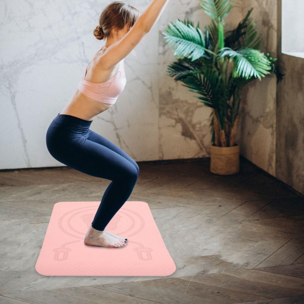 Anti-noise Yoga Fitness Mats Non Slip Skipping Mat Floor Mats Jump Rope Mat  Home