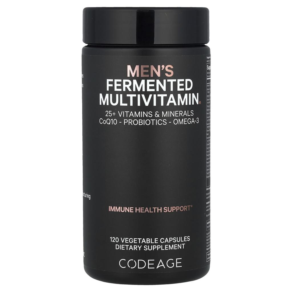 Fermented Multivitamin for Men, Veggie Capsules 120