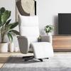 Massage Chair with Footrest White Faux Leather