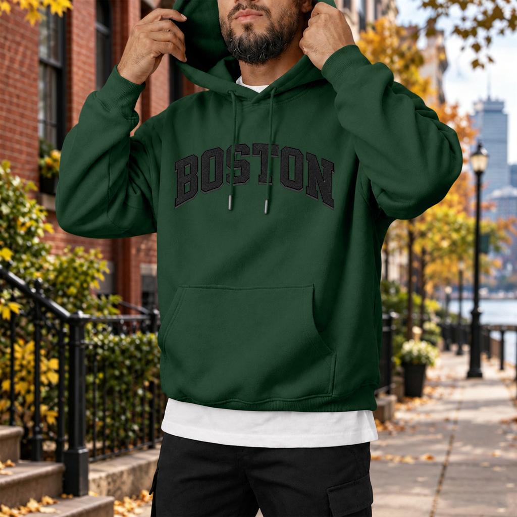 Men's Winter Hooded Sweatshirt for Casual Everyday Wear and Cold