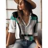 Spring Autumn Elegant Flower Printed Lantern Long Sleeve Shirts Women 2025 Turn Down Collar Single Breasted Chiffon Blouse