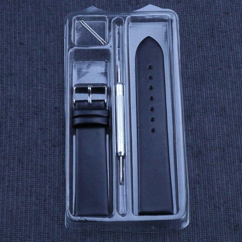 Boxed Waterproof Genuine Leather Watch Strap with Palm Print (Sizes 8-24 Mm)