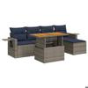 VidaXL Garden Lounge Set 6 Pcs with Grey Cushions Wicker 3327141