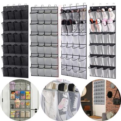 24  Pockets Wall Hanging Shoe Organizer Over The Door Fabric Cabinet Closet Sundries Shoe Storage Bag Household Wall Storage Bag