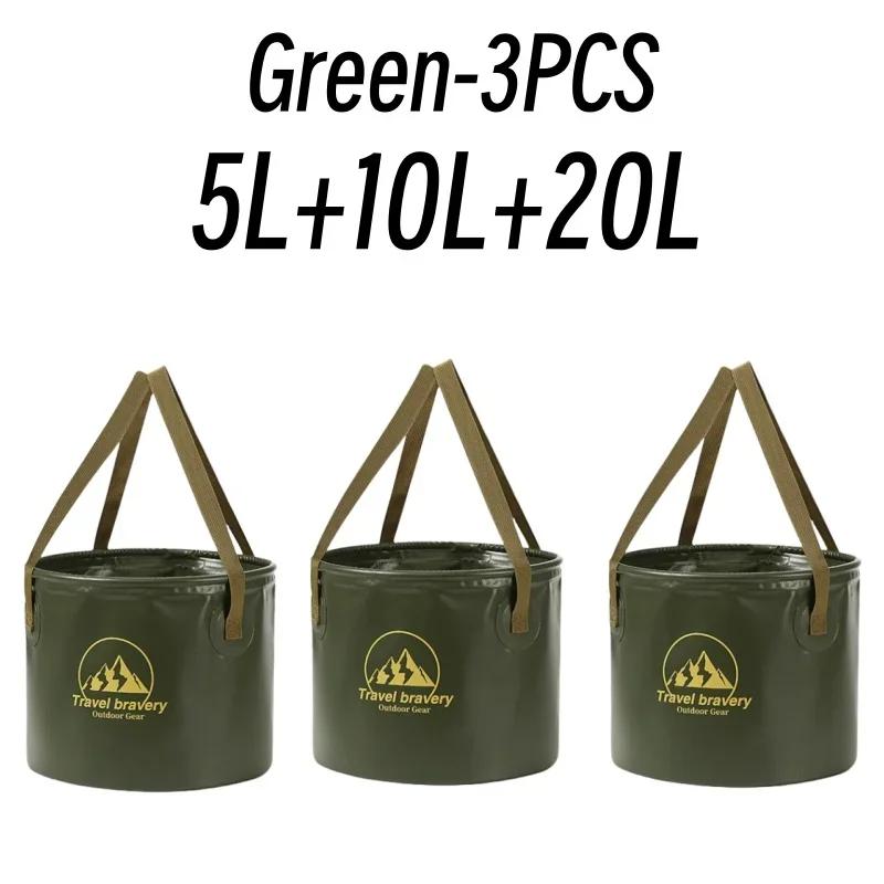 Durable Multi-functional Portable Basins Waterproof Collapsible Sink Bucket Travel Basin Camping Hiking Storage Bucket 10L/20L