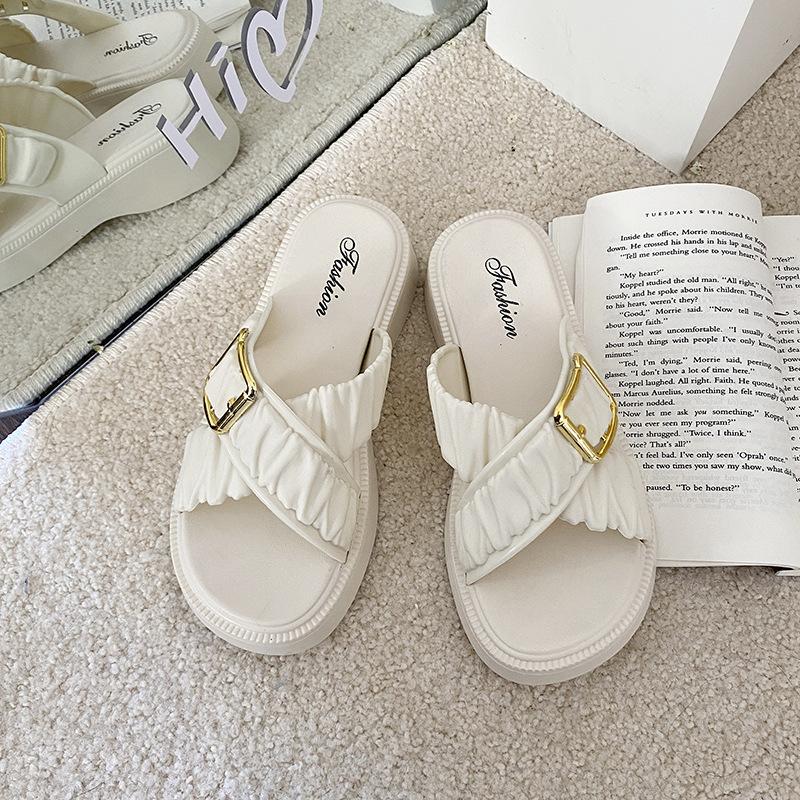 Модные популярные 2024 новые шлепанцы для женской летней уличной обуви — фото 9