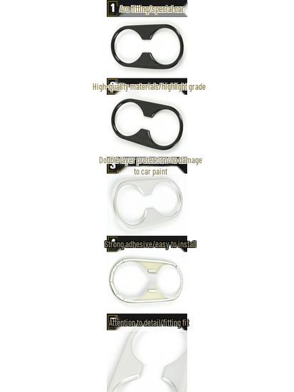 CX-3 Center Console Cup Holder and Gear Shift Trim - Electroplated Decorative Frame Car Accessory