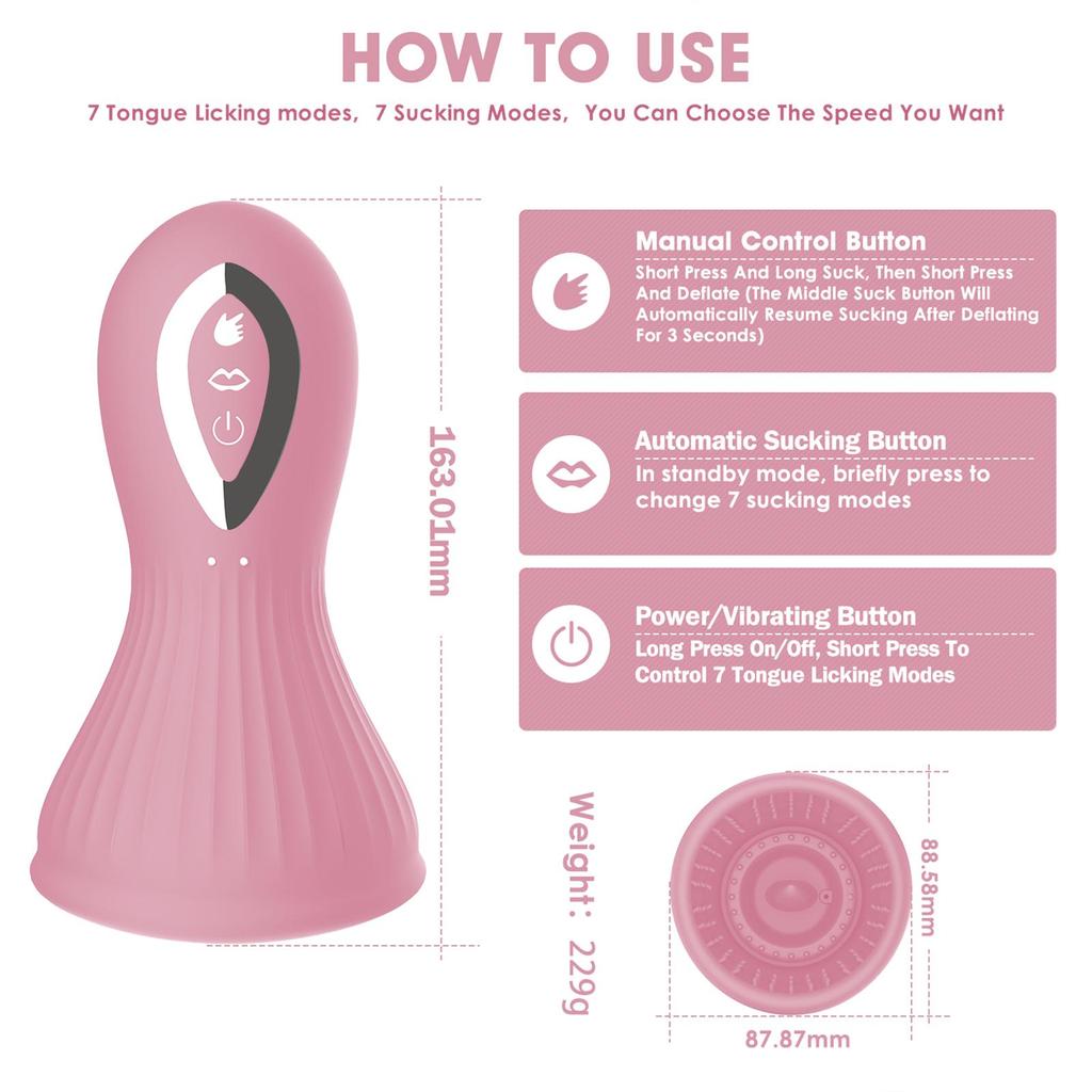 Sucking Licking Tongue Sex Toy for Women Clitoral Breast Vibrator Nipples Vagina Stimulator Orgasm Powerful Blowjob Stimulation