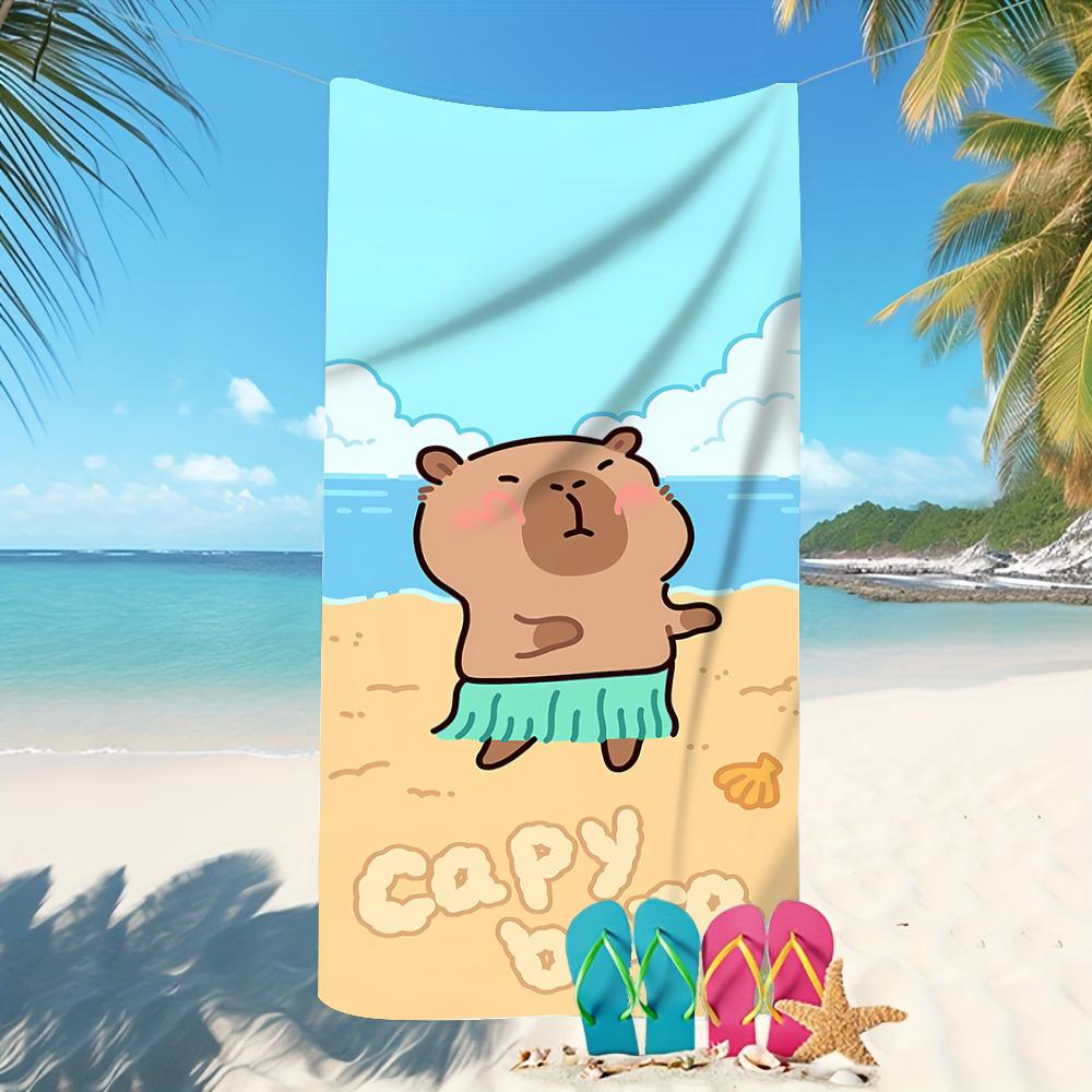 Niedliche Strandtücher mit Capybara-Print: Perfekt für den Sommer! Sofakissenbezug, Raum Heimdekorationortabel