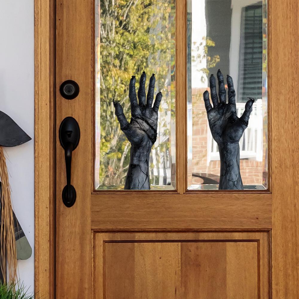 Halloween Arm Horror Uv Static Cling Glass Window Sticker For Home Decor