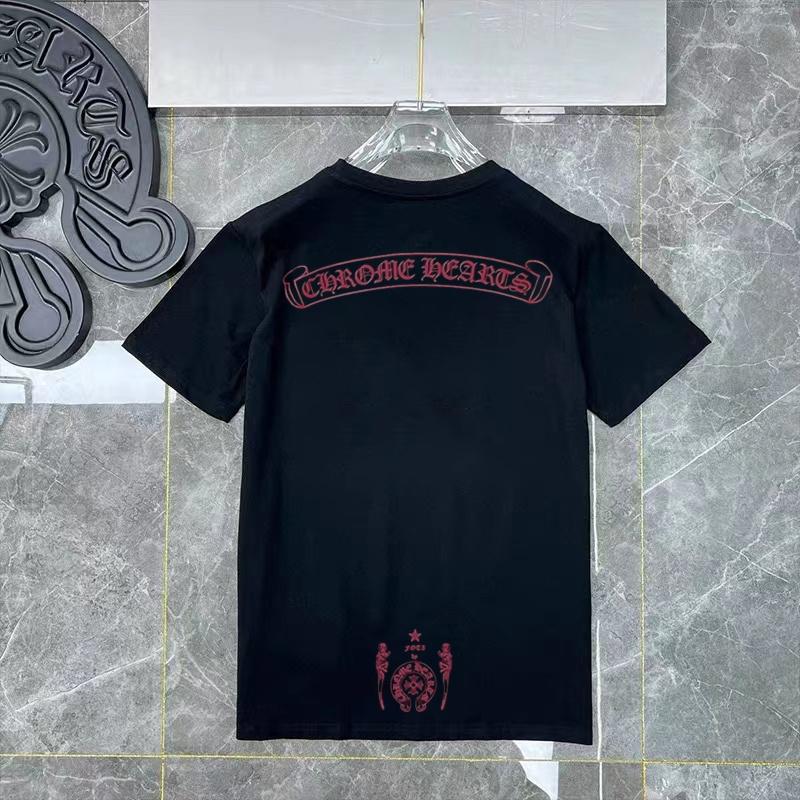 D48 CHROME HEARTS Sommer 2026 Neu Hochwertige Baumwolle Rundhals Locker Große Größe Herren und Damen T-Shirt Pärchen T-Shirt