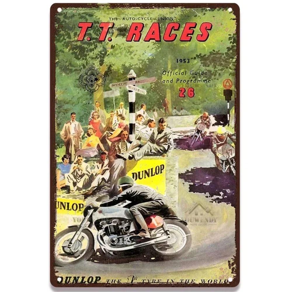 Scooter Metal Wall Art, Retro Moped Poster Sign 20x30cm