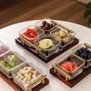 Japanese-Style Glass Fruit and Snack Plate for Living Room Coffee Table