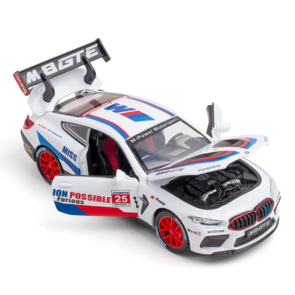 1/32 Scale M8 GET Diecast Car Model Toy, Pull Back Toy Vehicle with Sound and Light for Kids Toddler Boys Girls Gift Collection