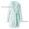 2024 Cozy European & American Autumn/Winter Hooded Fluffy Women's Pajamas and Warm Bathrobe
