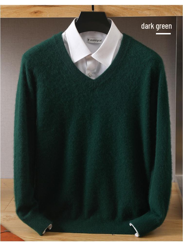 Men's Luxury Cashmere Knit V-Neck Sweater - Autumn/Winter Collection