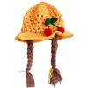 Winter Warm Girls Baby Cute Handmade Twist Ear Protection Wool Hat Children Children Clothing Headwear Cap 2-4Y
