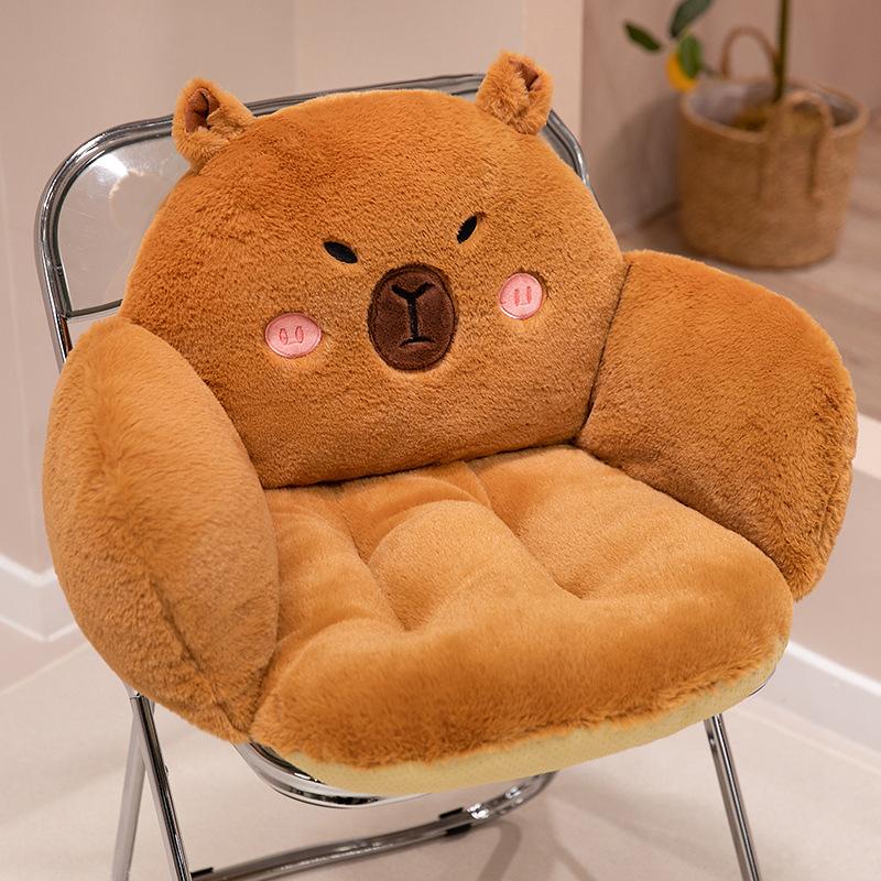 Winter Office Kapibala Waist Protection Chair Backrest Integrated Seat Cushion Capybara Butt Cushion Seat Cushion Seat Cushion