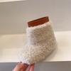 Girls Winter Snow Boots Toddlers Kids Warm Fleece-Lined Short Ankle In PU Leather Rubber Sole