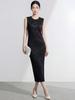 2026 Summer High-End Socialite Goddess Style Sleeveless Miyake Dress