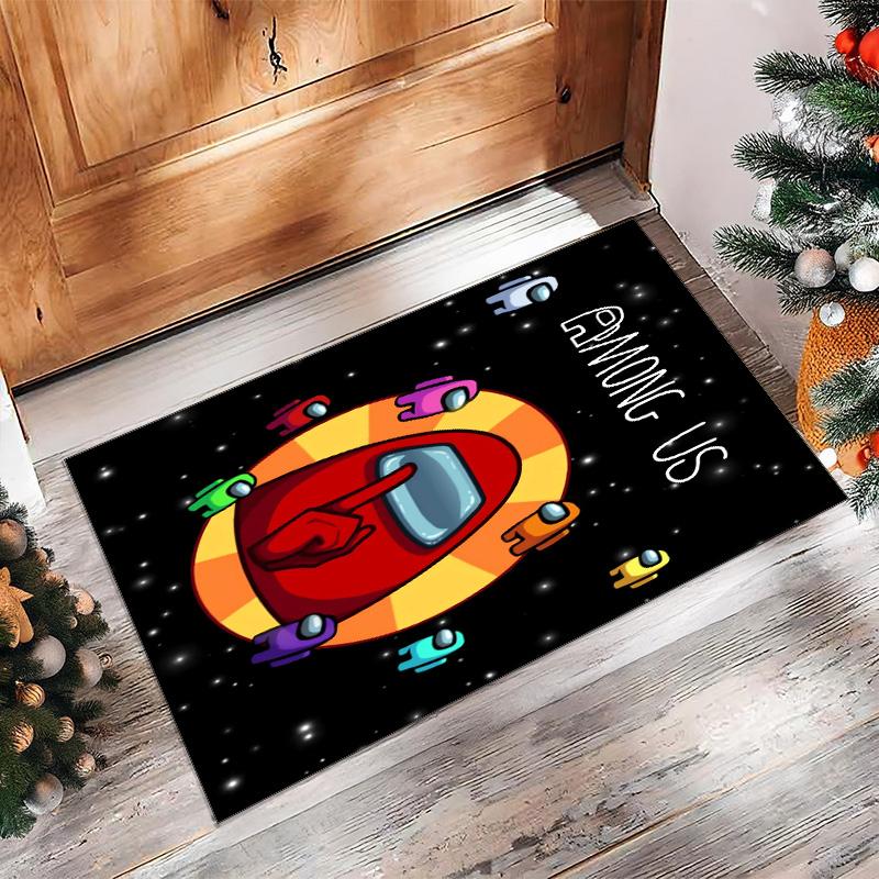 Among Us Crystal Velvet Rug, Soft Anti‑Slip Crystal Velvet Carpet for Living Room Bedroom Home Decor