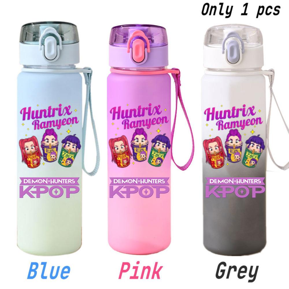 For KPOP Cup 750ML Bottle Portable Sports Kpop Plastic Anime Gradient Drinking Direct Drinking Water Cup Gourd Container