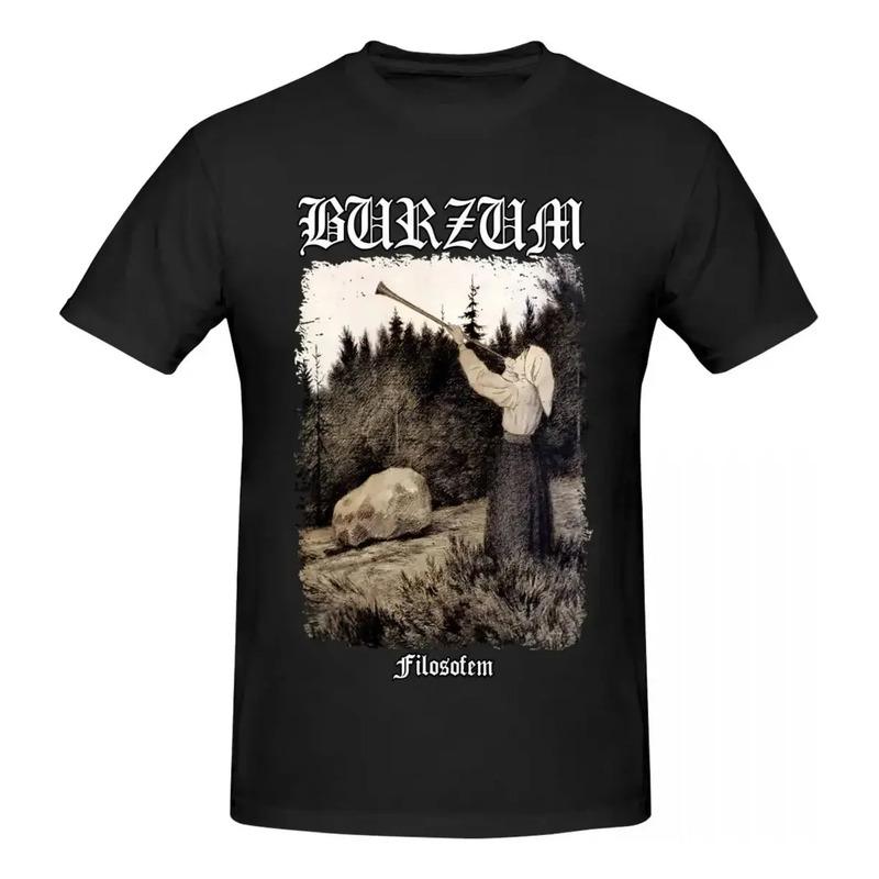 Camiseta Burzum Para Hombre, Divertida, Manga Corta, Cuello S