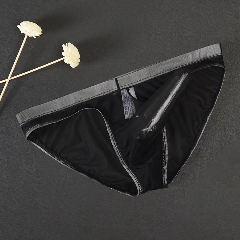 Large Size Mens Underwear Sexy Elephant Nose Briefs Ultra Thin Mesh Bikini Knickers Seamless Elastic Lingerie Panty Comfortable Fit
