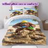 Animal Beach Vacation Pattern Bedding,Quilt Set Quilt Cover Pillowcase Home Birthday Gift (1*duvet cover+2*pillowcase,without core)