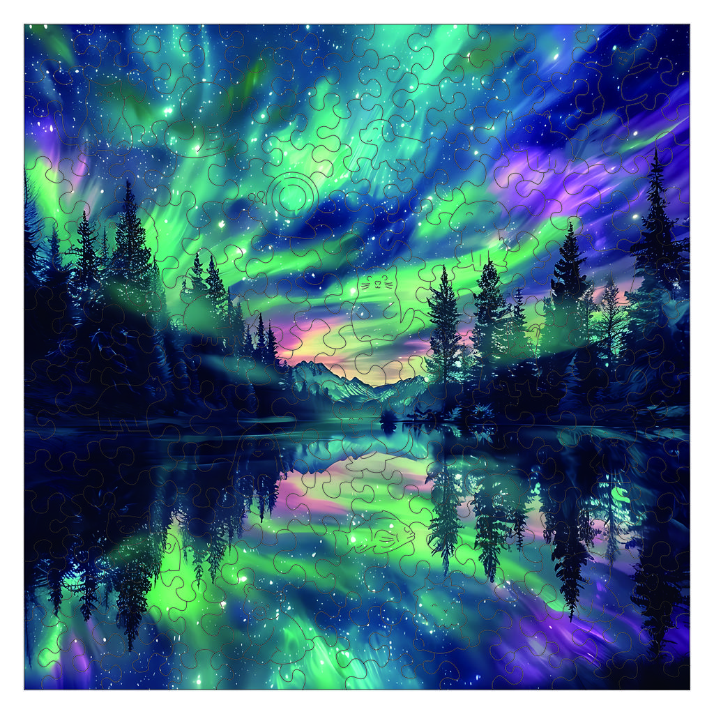 Wooden Puzzle for Adults,The Scenery Under the Dreamy Starry Sky Puzzles, Special Gifts for Friends Family Modern Art Home Decor