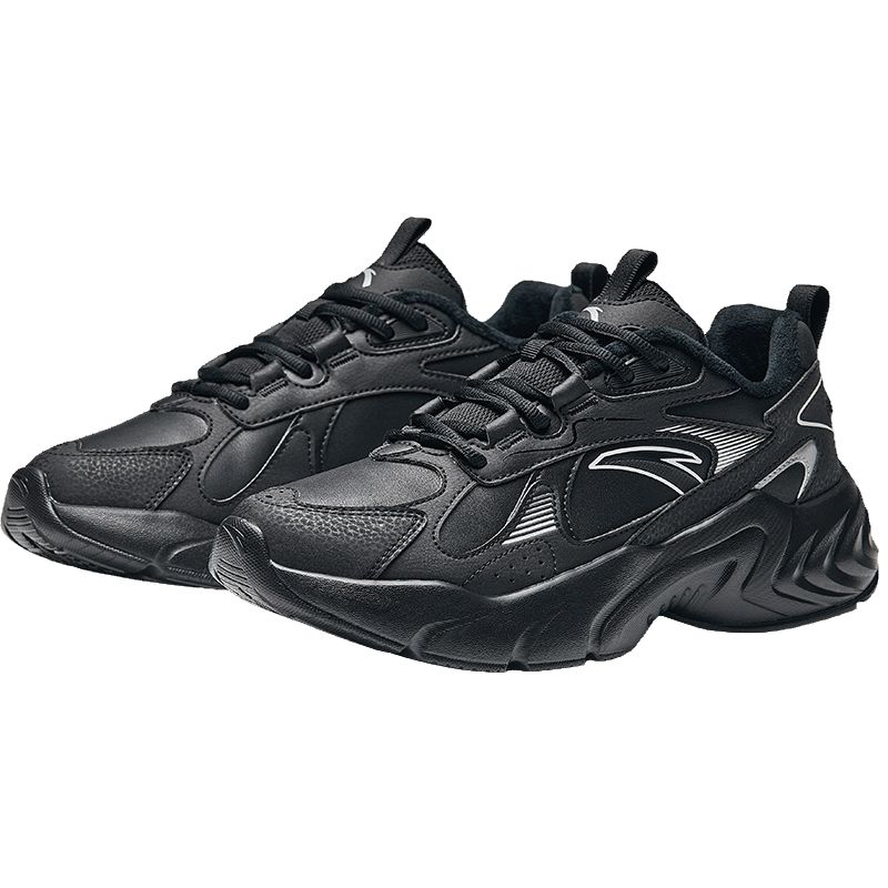 Anta Men Trendy Casual Dad Shoes All Black 912435516-6