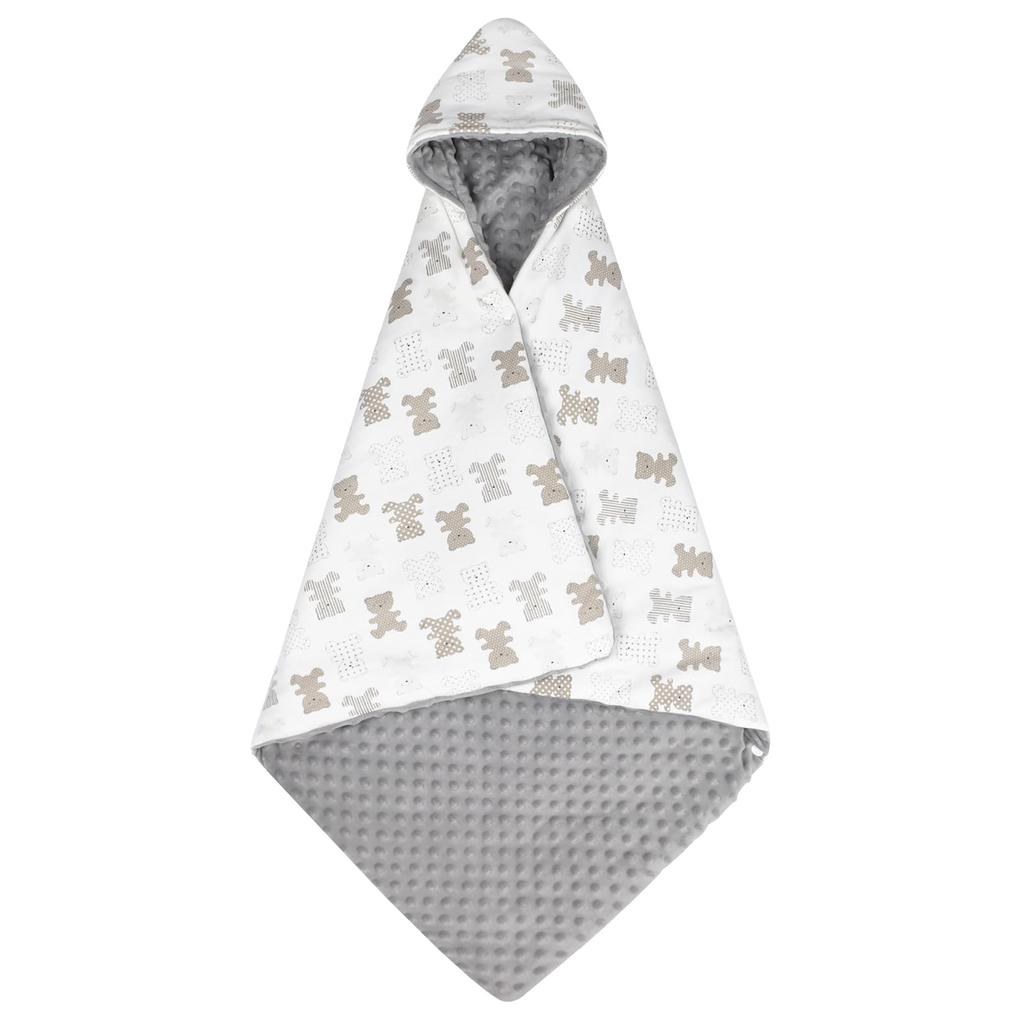 Bebamour Swaddle for Baby Outing Lap Cold Protection Newborns, Supplies, Multi-Purpose Blanket, Blanket, Windbreaker, (Bear)