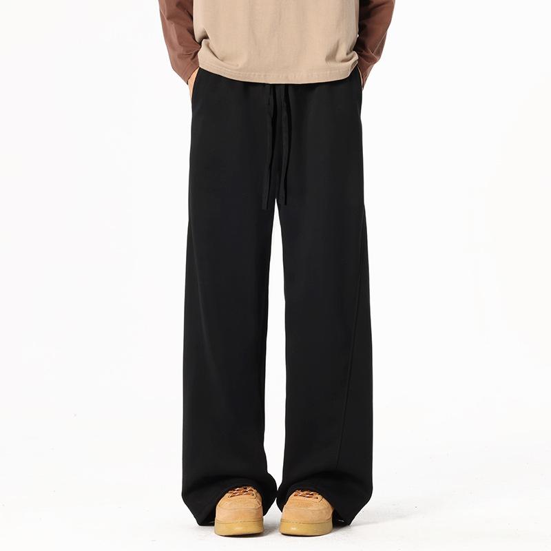 Cotton Wide-leg Pants Men's Autumn New Loose Straight Sweatpants American Scimitar Pants Trendy Casual Trousers