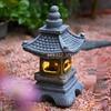 Antique Solar Garden Pagoda Lantern – Chinese Stone-Style Outdoor Decor