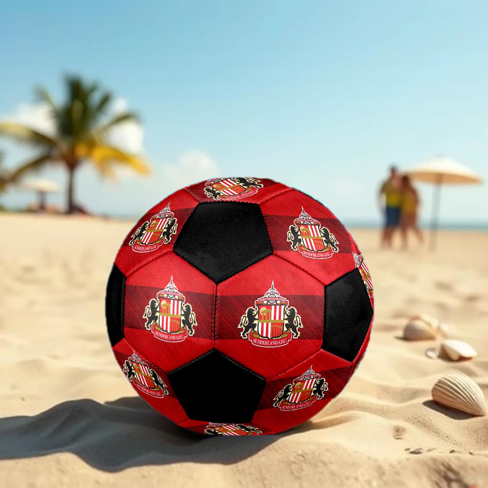 SIZE 5 Sunderland AFC Soccer Ball Colorful All Ages Machine Stitched PVC Competition Ready Durable High-Bounce